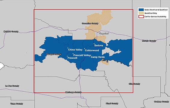 Northern Arizona Services Map